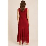 Jonathan Martin Silk Velvet Burnout Maxi Dress Red Cowl Neck Y2K Romantic 8 Photo 1