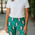 LuLaRoe Womens Leggings Sz TC Mint Pink Cream Teal Art Deco 12 14 16 18 Tall Photo 0