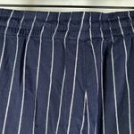Ralph Lauren Lauren XL Blue White Striped Drawstring Viscose Wide Leg Pants Photo 7