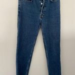 RE/DONE Redone/ Originals High Rise Stovepipe Jeans Blue Size 29 Frayed Hem Photo 1