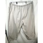 Woman Within  Plus Size 36T Cropped Pants Capri Light Gray‎ Cotton Elastic 1551 Photo 7