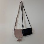 H&M PINK AND Womens Crossbody Bag Purse Shoulder 2 Pc Bundle Black Pink Small Photo 3