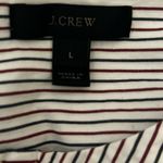 J.Crew  Embroider Stripe Blouse Tie Back Top L Cottagecore‎ Prairie Boho Feminine Photo 1