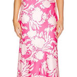 Bardot  Malinda Slip Dress Pink Abstract Back Tie Pink White Sz XL US 10 Photo 0