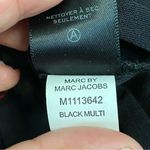 Marc by Marc Jacobs  Med Cold Shoulder Novelty Lips Embroidered Black Midi Dress Photo 7