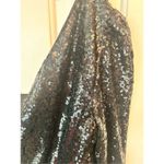Lulus  black  Sequin One-Shoulder Mini Bodycon Dress NWT long sleeve cut out side Photo 3
