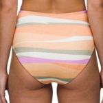 prAna NWT  Sun Shade High-Waisted Bikini Bottom, orange, white, pink, Size XS Photo 1