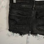 American Eagle Black Midi Jean Shorts Photo 4