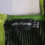 Pretty Little Thing Green Sparkle Plunge V Neck One Piece Bodysuit Top Plus 18 Photo 7