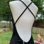 New NWT Runway The Label Slinky Black Slip Maxi Dress Size S Small Stretch Photo 4