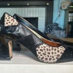 Vintage 80'S Timothy Hitsman suede, calf hair, & patten Patchwork Heel 10 Black Photo 0