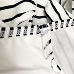 Vince Camuto  Bikini Set White & Black Stripes Ruffled Off Shoulder Size Small Photo 12