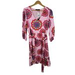 Gibson NWT Gibsonlook x Hi Sugarplum Blissful Blouson Dress Pink Floral Medallion Sz S Photo 1