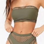 Forever 21 Mesh High Waisted Olive Green Bikini Photo 0