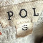 POL Antique Taupe Ruffled Smocked Long Sleeve Oversized Blouse Sz S Photo 6