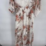 Baltic Born Maxi Dress Womens Small White Pink Tropical Flower Print Resortwear Photo 12