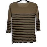 J.Crew Women's olive green black 3/4 Sleeve Boat Neck Sweater Pullover Size XS Photo 1