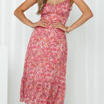 Hello Molly  Dress Midi Pink Floral Photo 0