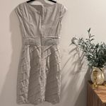 Adrianna Papell Size 6 Diagonal Panel Sheath Dress Capped Sleeve Office Job Chic Photo 1