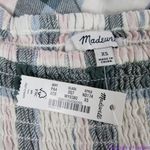 Madewell NEW  Lucie Elbow-Sleeve Smocked Mini Dress in Lebaum‎ Plaid, XS Photo 12