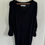 Free People  Beach Cable Knit Elegant Black V-Neck Dress Photo 0
