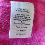 Talbots Barbie Pink Sweater Tulip Sleeve And Button Accent Photo 7