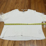 & Other Stories & Other Stories White Ribbed Fringe Sweater Size‎ Small Photo 5