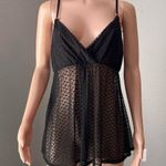 AMBRIELLE Fairy Babydoll Y2K Hearts Cami Slip Top Night Gown Lace Trim Sz XL #31 Black Photo 0