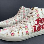 Gucci  Major Blind For Love Rose Serie Print Satin High Top Floral Sneakers EU 40 Photo 3