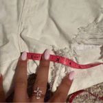 Abercrombie & Fitch Mid Rise Boyfriend Distressed White Shorts- Size 4/27 Photo 7