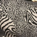 Animal print scarf black and white New Photo 1