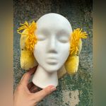 Vintage Woodstock Snoopy Peanuts plush winter ear muffs Yellow Photo 2