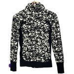 Lululemon  Cozy Cuddle Up Jacket Black White Fleece High Collar Zip Jacket Size 2 Photo 8