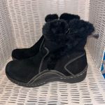 Baretraps Ellea Black Suede Faux Fur Lined 7.5 Stay Dry System Zip Winter Snow Photo 1