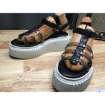 Circus NY by Sam Edelman Platform Sandals Women's 6.5 Black White Buckle Comfort Photo 4