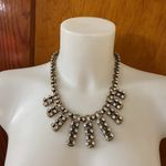J.Crew  Antique Gold Tone Rhinestone Bib Necklace Photo 0