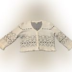 Doncaster Vintage Fringe Sweater Cropped Tribal Aztec Pattern Size Large Indie Photo 2