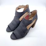 Naturalizer Soul Christina Denim Leather Block Heel Sandals Photo 3
