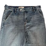 GRLFRND x Maggie MacDonald Leigh Mid Rise Trousers in Legacy Park Blue size 29 Photo 3