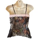Mossy Oak Wilderness Dreams  Pink Lace Camo Camisole Tank Top Size Small Photo 1
