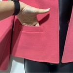Talbots Pink Boiled Wool Open Front Blazer Size 10 Petite Slip Pockets Photo 4