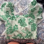 American Eagle  Green Floral Summer Top Photo 0