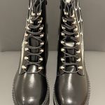 Women's Black Lace up Goth Punk Combat Platform Boots Size 10 Photo 3