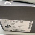 Ecco NWB  Flowt Wedge Cork Sandal Women's size 40 US 9-9.5 black leather 1949 Photo 2