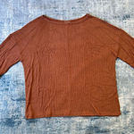 Chic Soul New!  Scenic Drives Ribbed Lightweight Sweater in Brick 3XL Photo 0