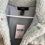 Forever 21 Teal Sherpa Cropped Jacket Photo 3