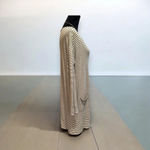 J Jill‎ Size Medium Striped grey & white Boat Neck Dress Gray Photo 1