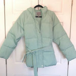 ASOS Teal Sage Green Puffer Jacket Size M / 6 Photo 0