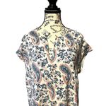 Madewell  Flora 100% Silk Tunic Dress Paisley Cottagecore Boho Vacation Large EUC Photo 3