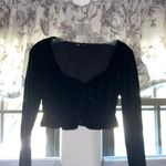 ZARA Brand is , Size small, Color black, soft velvet material. Photo 3
